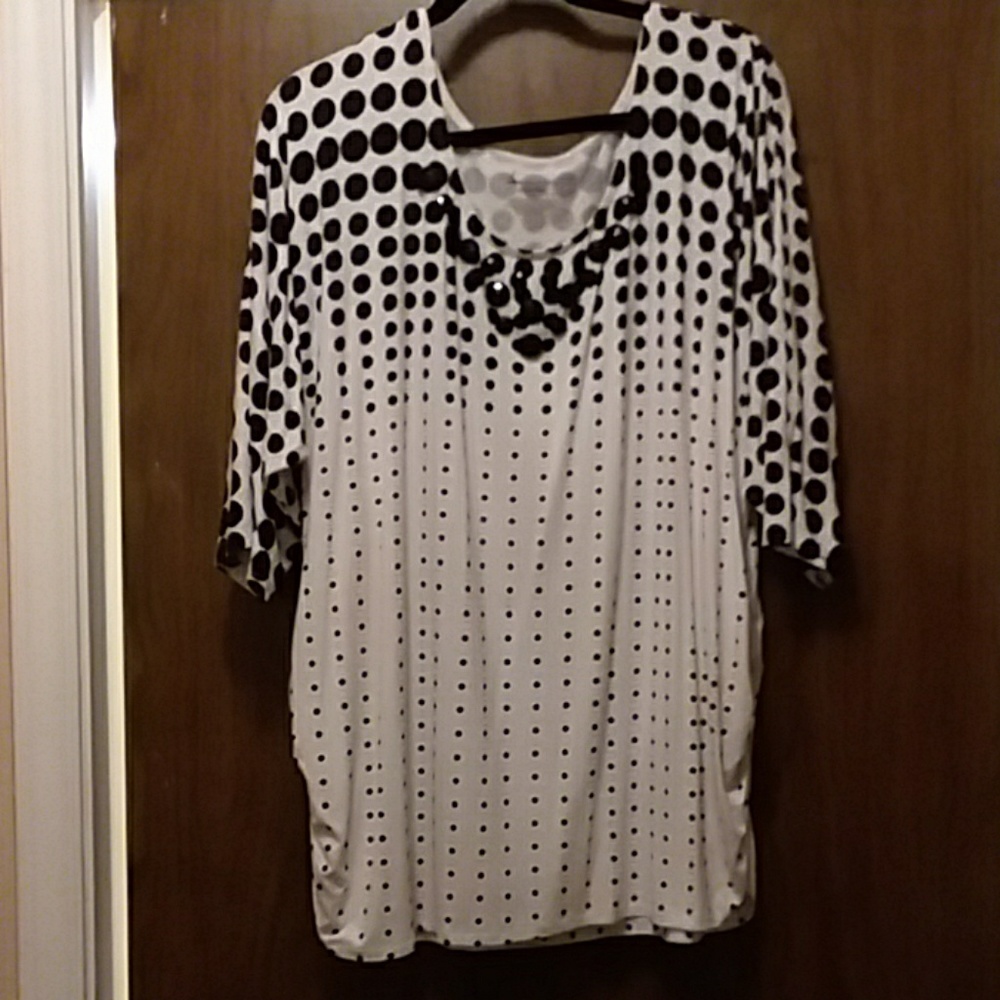 3/4 sleeve knit blouse